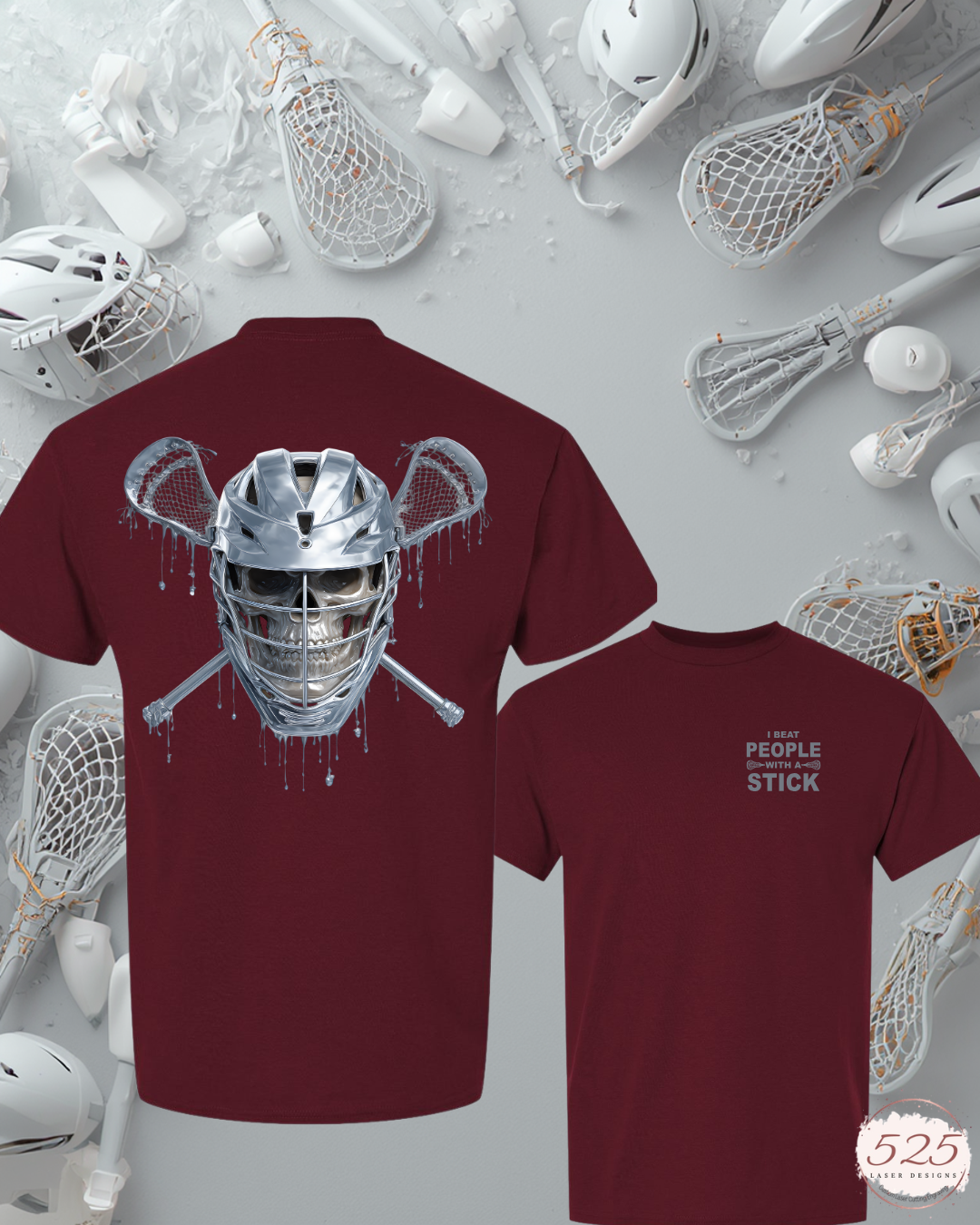 Lacrosse Skull T-Shirt
