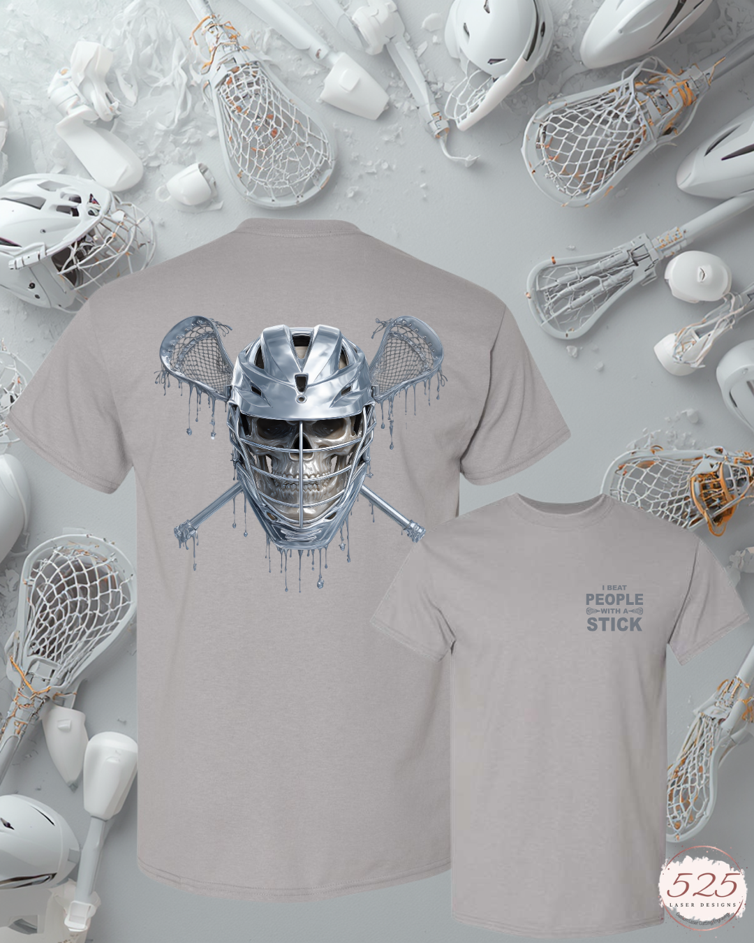 Lacrosse Skull T-Shirt