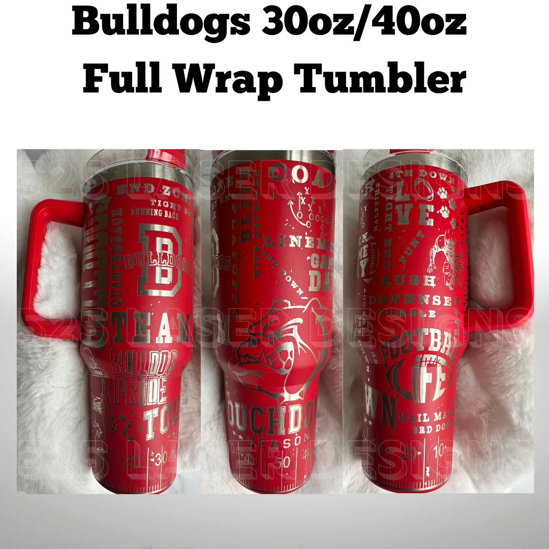 Brighton Bulldogs Football Full Wrap Tumbler