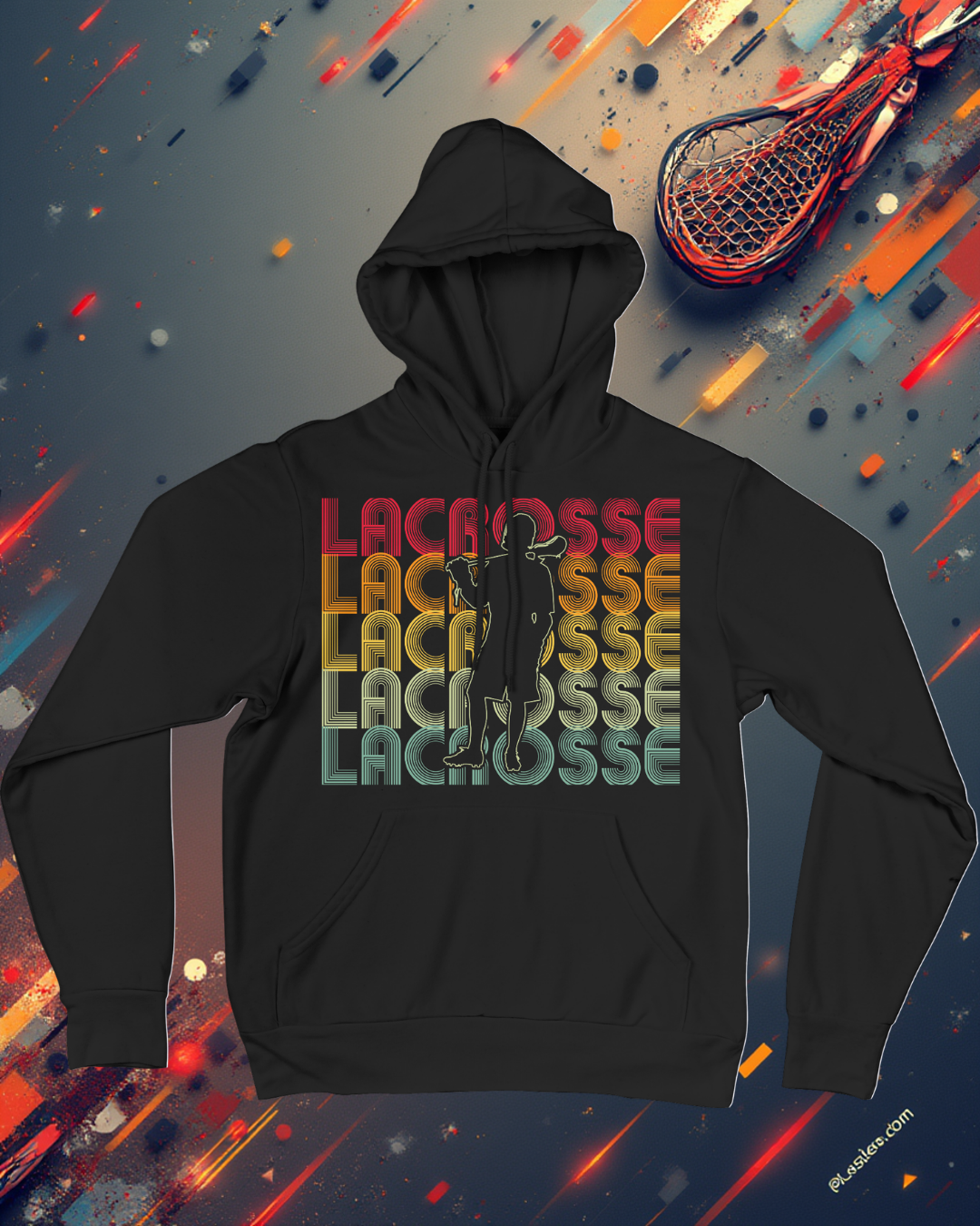 Lacrosse Fleece Hoodie-Retro
