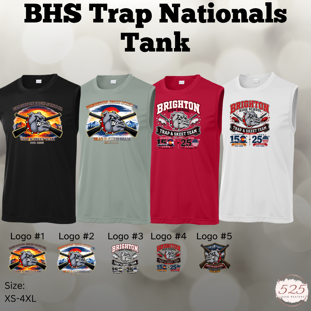 BHS Trap National Mens Solid Sport Tek Tank