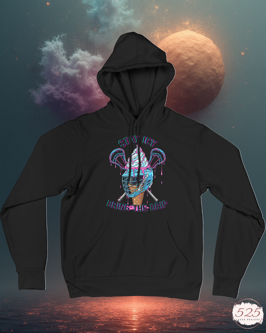 Lacrosse Fleece Hoodie-Summer Drip Stay Icy