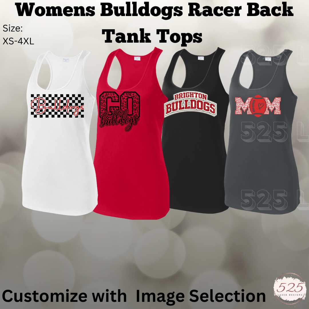 Brighton Bulldogs Football Womens Racer Back Tek Tank