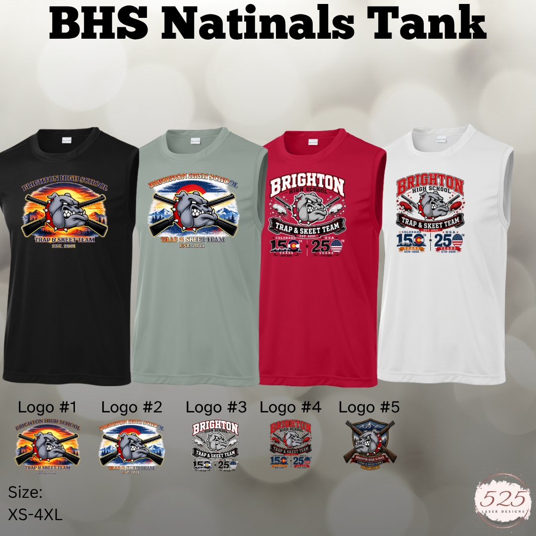 BHS Trap National Mens Solid Sport Tek Tank