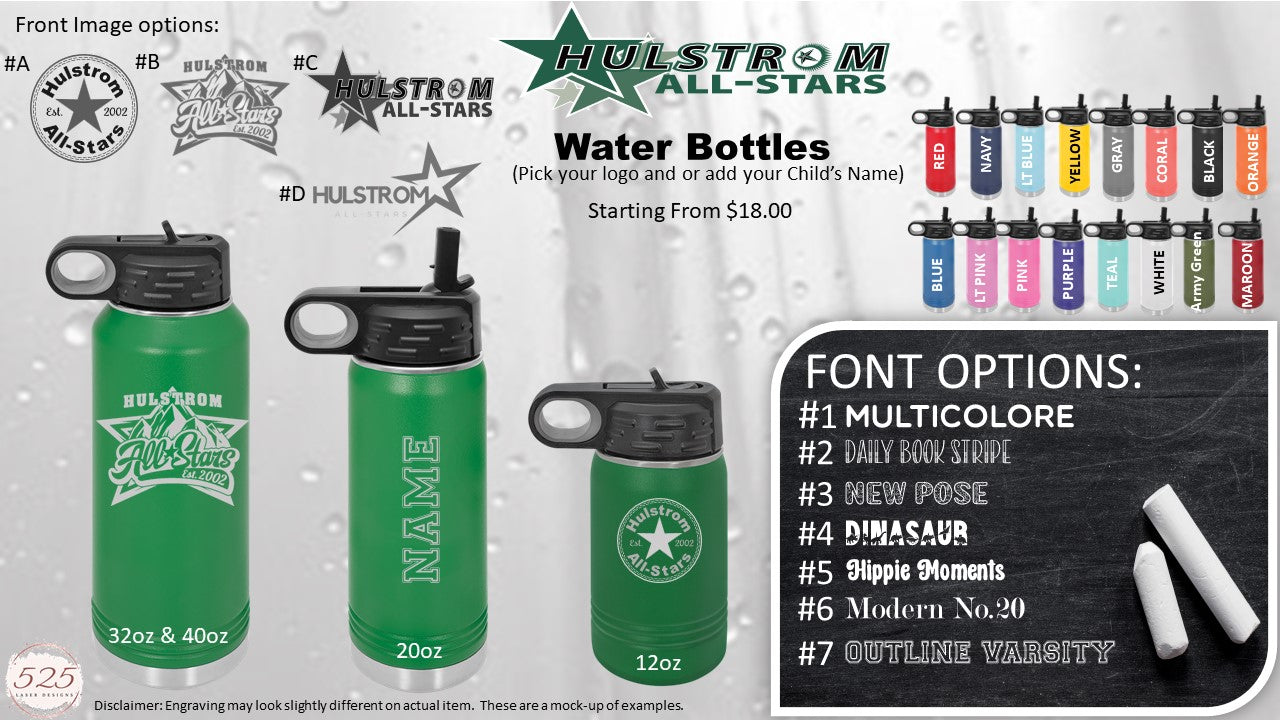 Hulstrom All Star Polar Camel Water Bottle - Personalized