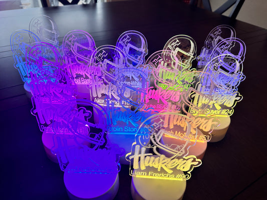 Acrylic Night Light with LED base - Personalized