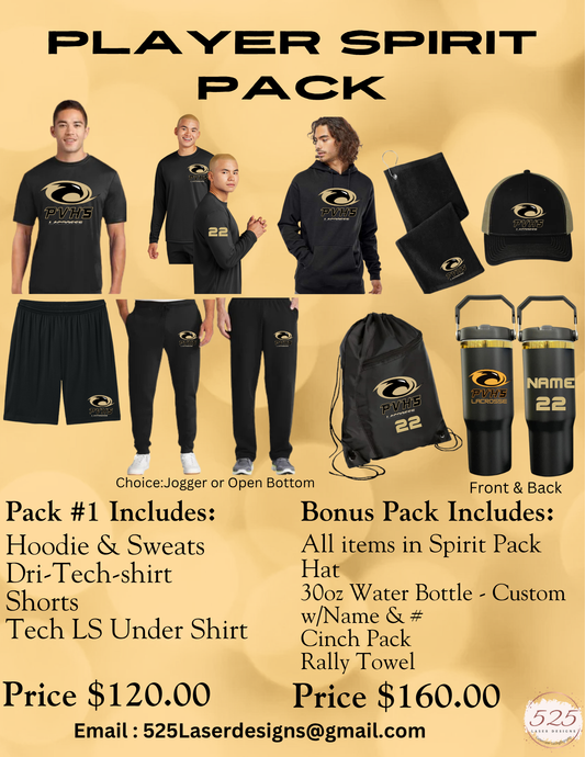 PVHS Thunderhawk Lacrosse Player Spirit Pack