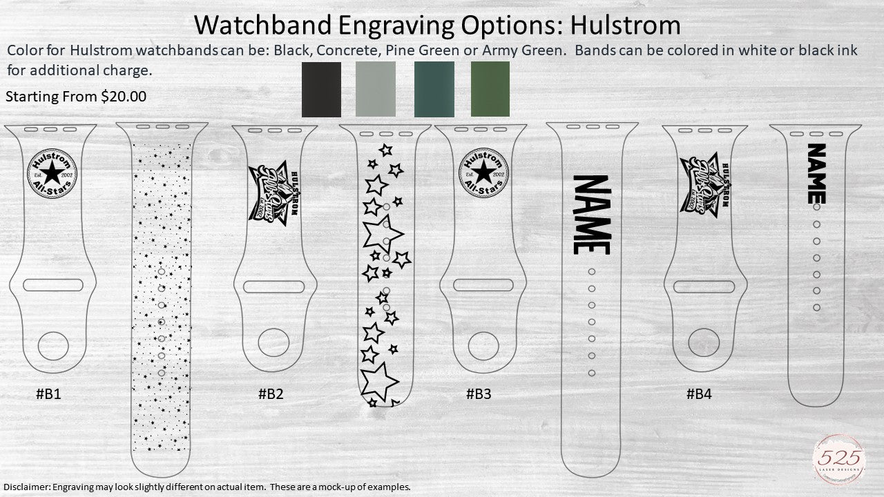 Hulstrom All Stars Silicone Watchband - Personalized