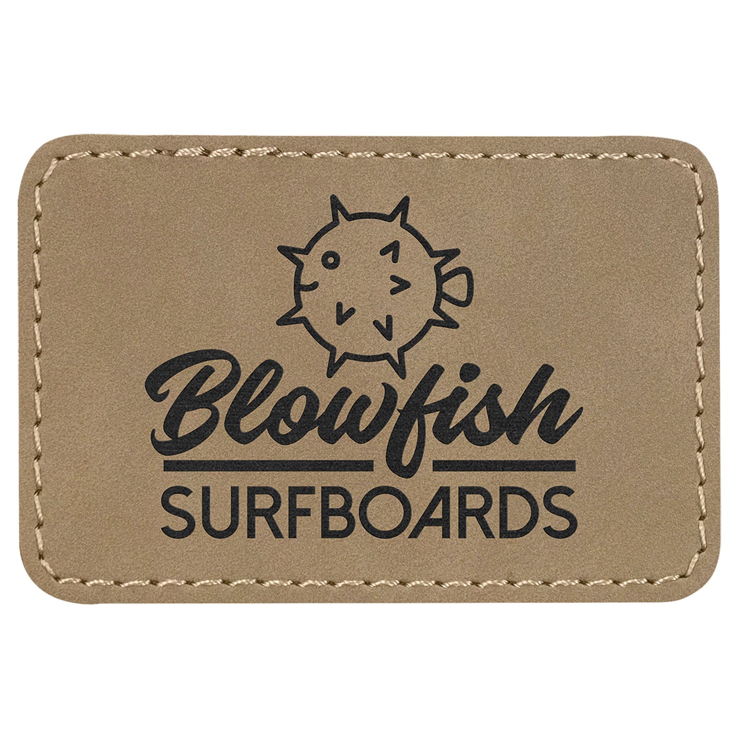 Leatherette Personalized - Rectangle Patches w/adhesive