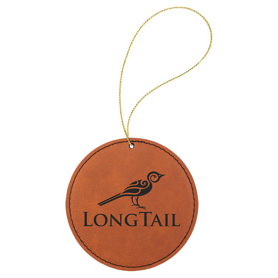 Leatherette Ornament/Round - Personalized