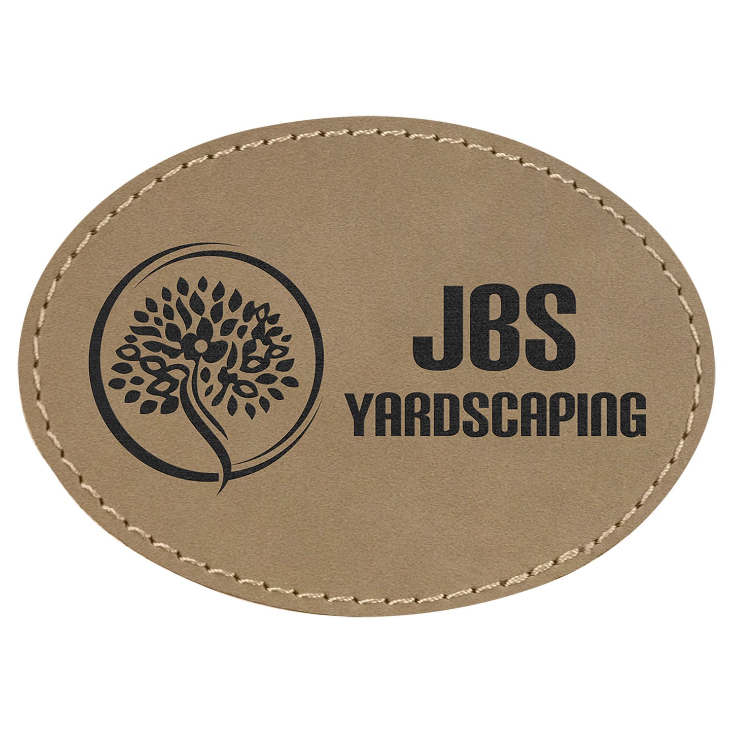 Leatherette Personalized - Oval Patches w/adhesive