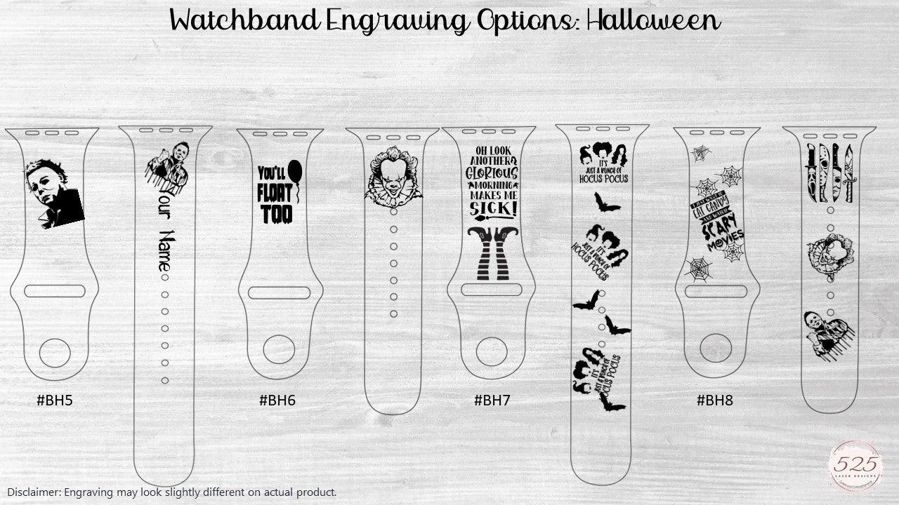 Silicone Halloween Watchbands - Personalized - 525 Laser Designs